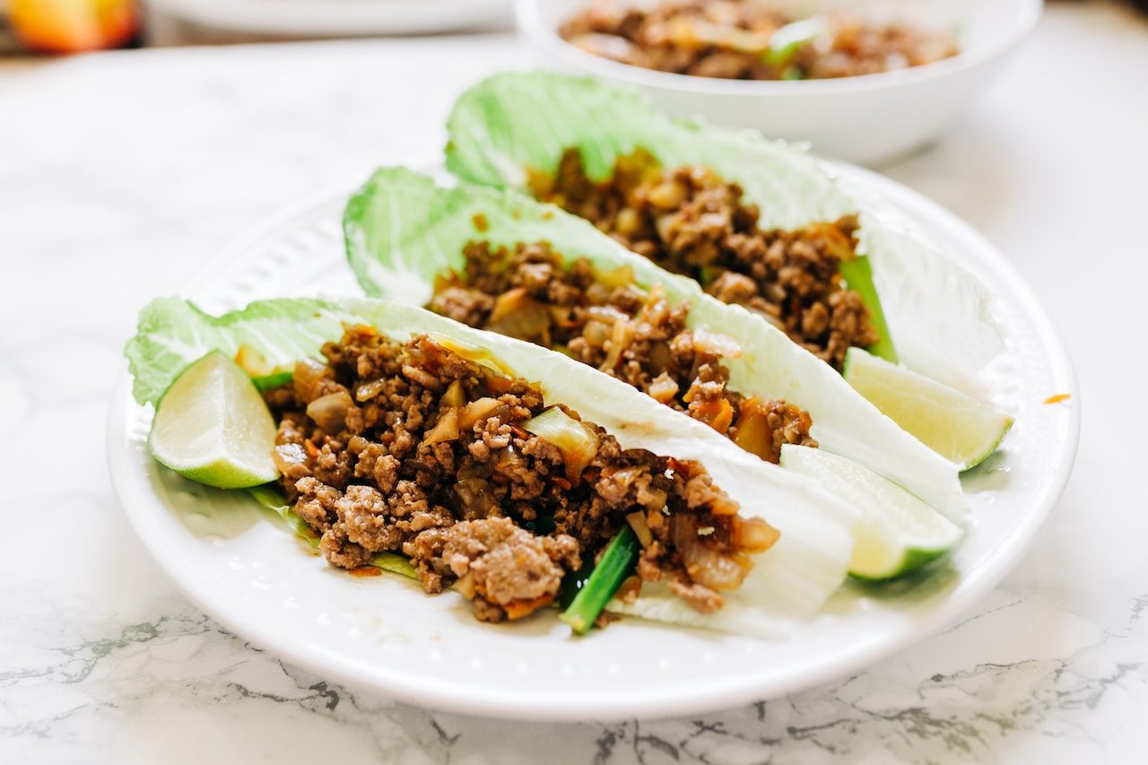 ground beef lettuce wrap