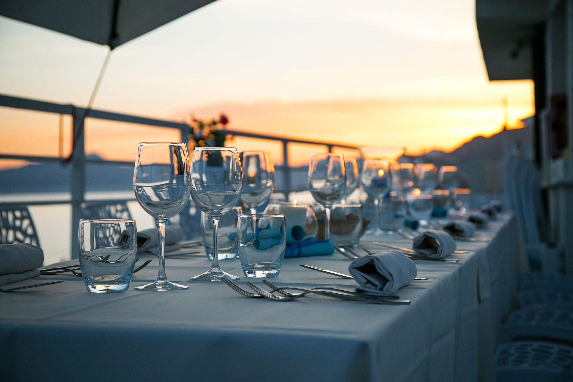Fancy dinner table