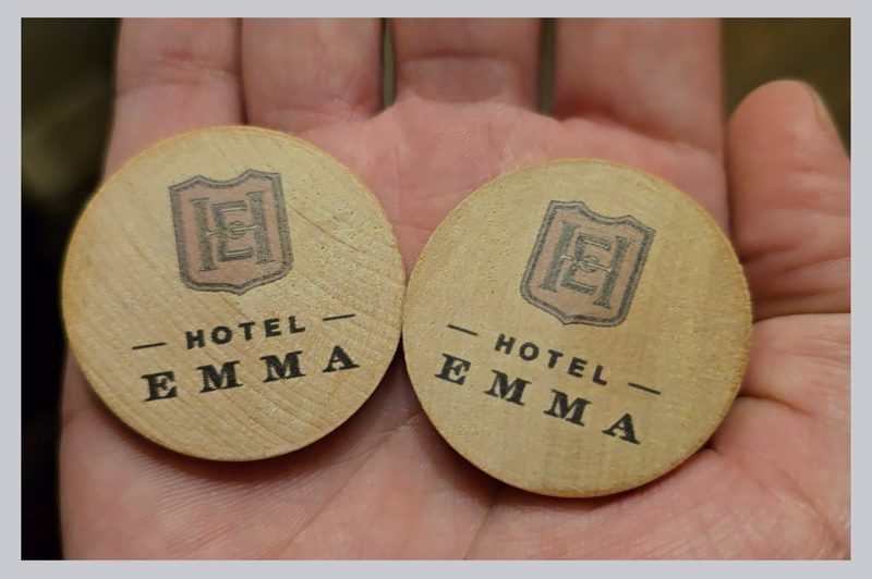 Two tokens for free drinks at Hotel Emma