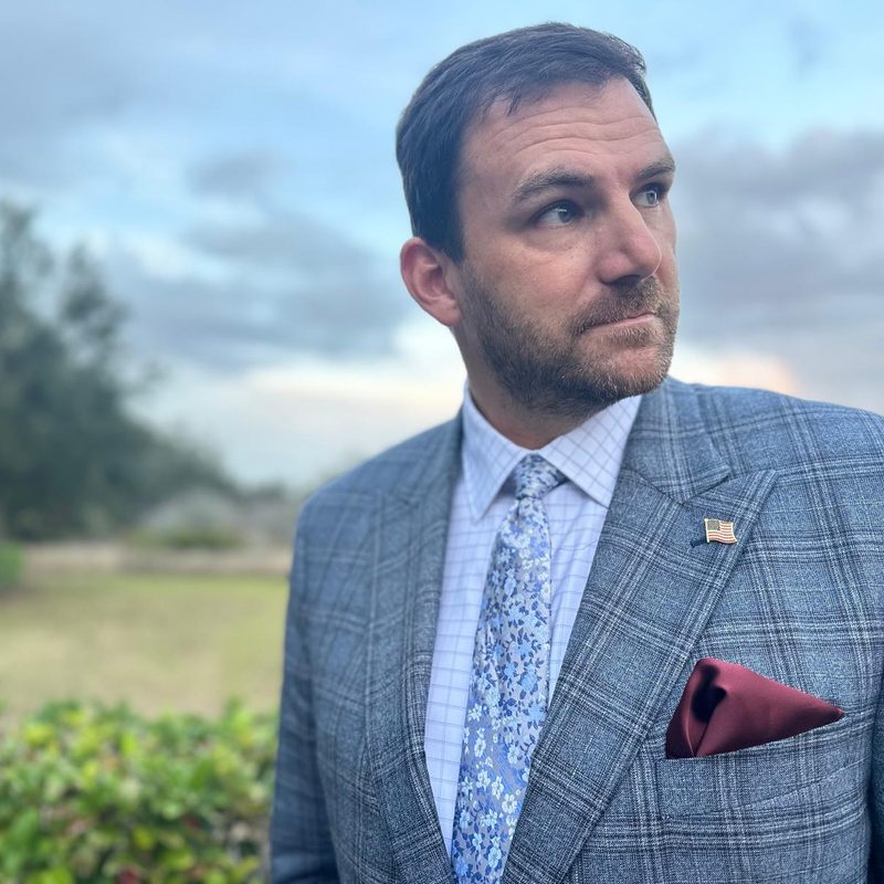 Man in Men's Wearhouse Custom Suit