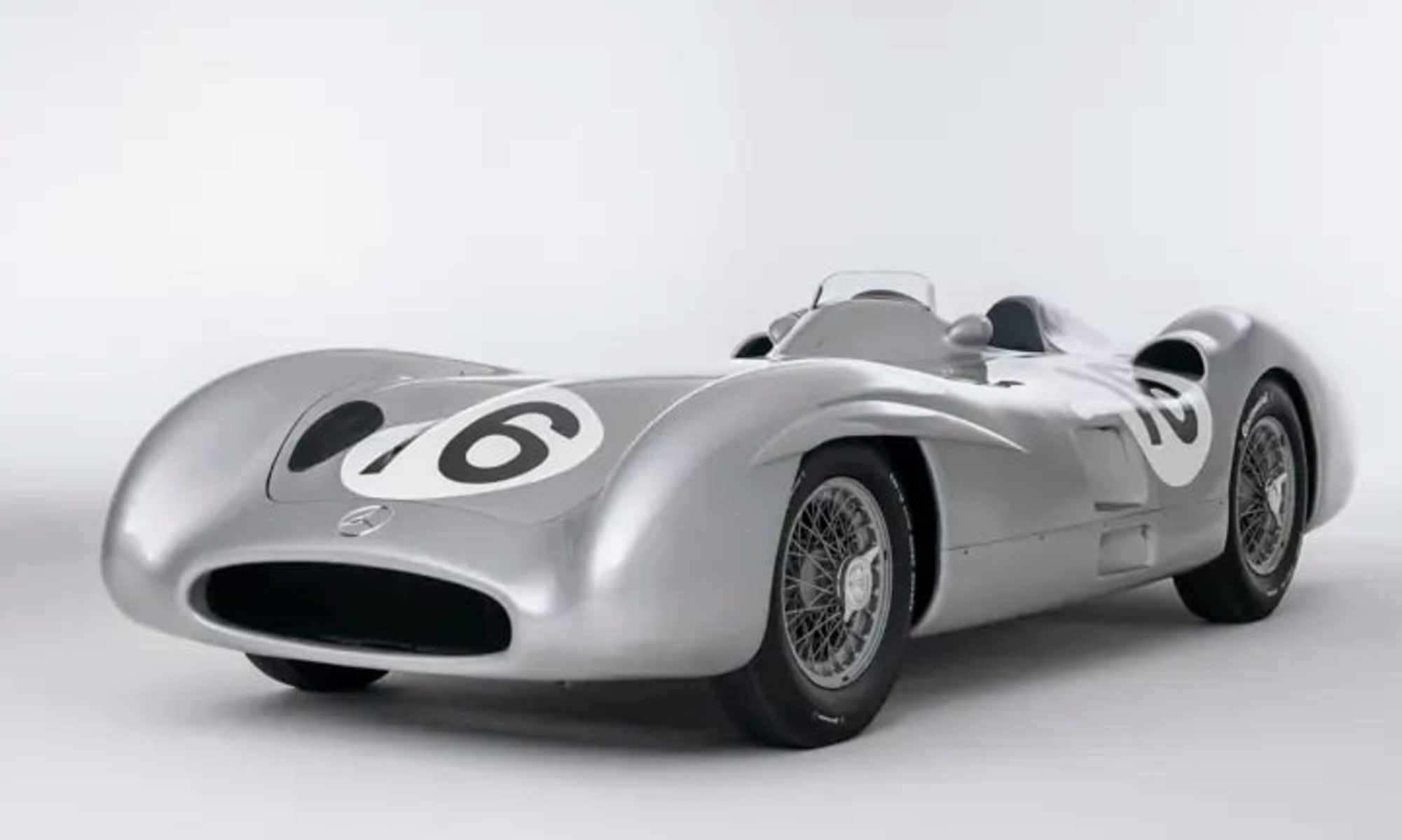 1954 Mercedes-Benz W 196 R Stromlinienwagen left front three-quarter view.