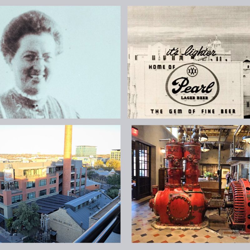 Historic and modern pictures of Hotel Emma and the previous brewery