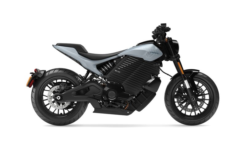 2025 LiveWire Alpinista electric motorcycle product shot, right profile.