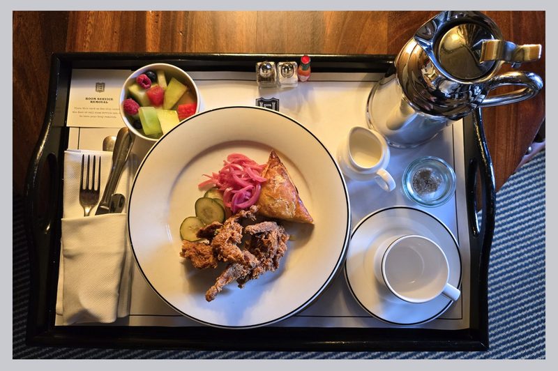 Breakfast room service order at Hotel Emma
