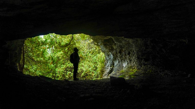 Limestone cave at Bruce Peninsula National Park