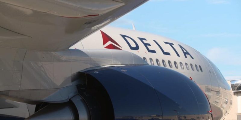 Delta aircraft wing engine