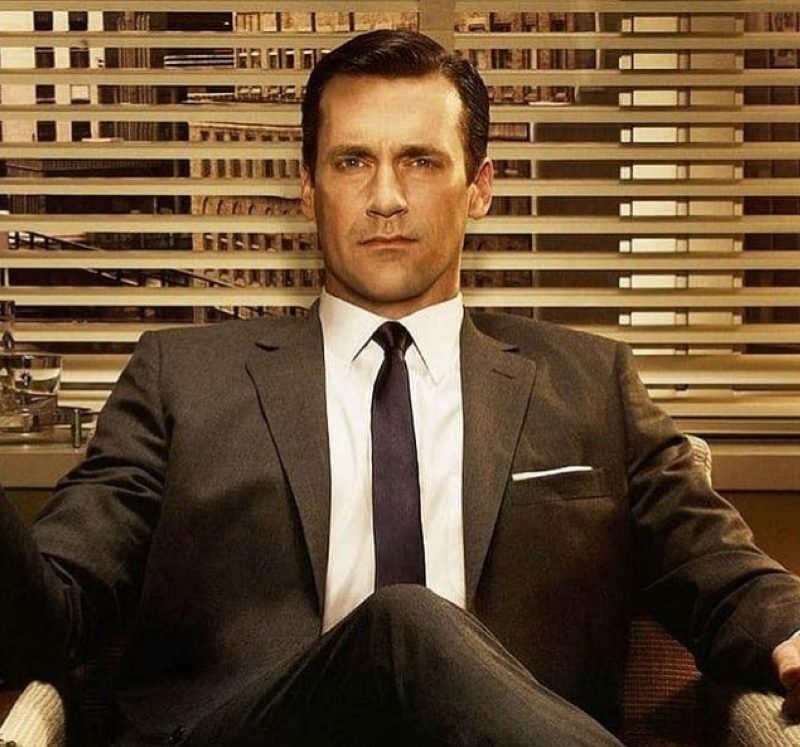 Don Draper smoking a cigarette