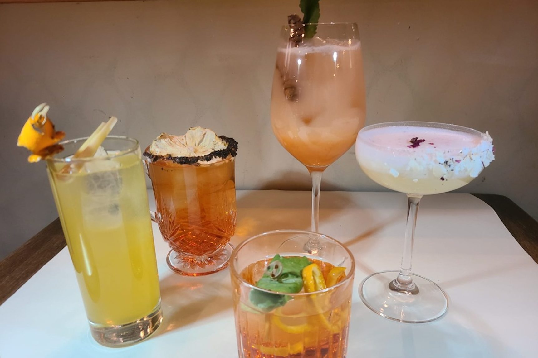 Selection of Kancil cocktails.