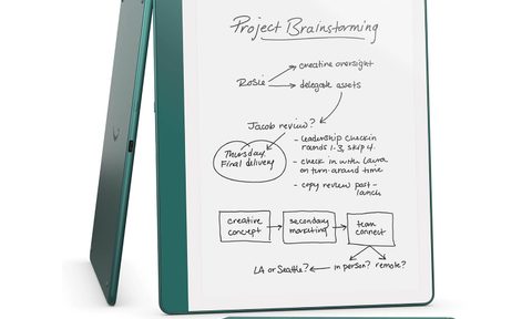 The Kindle Scribe on a white background.