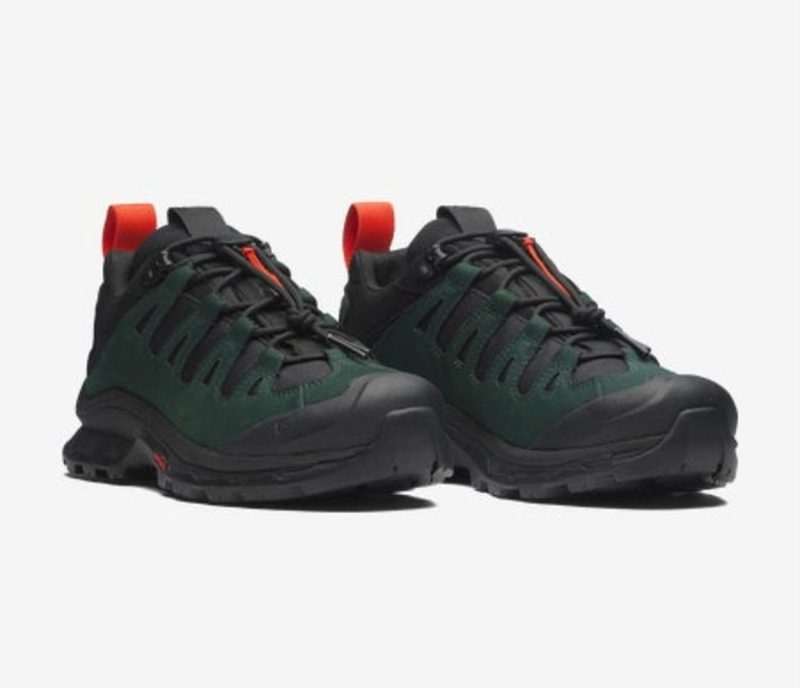 dark green salomon product photos