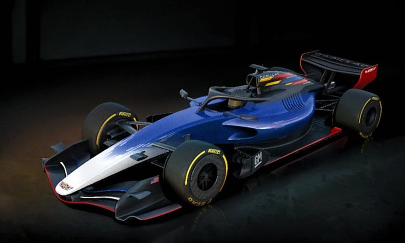 Mockup of potential GM Cadillac F1 car for 2026.