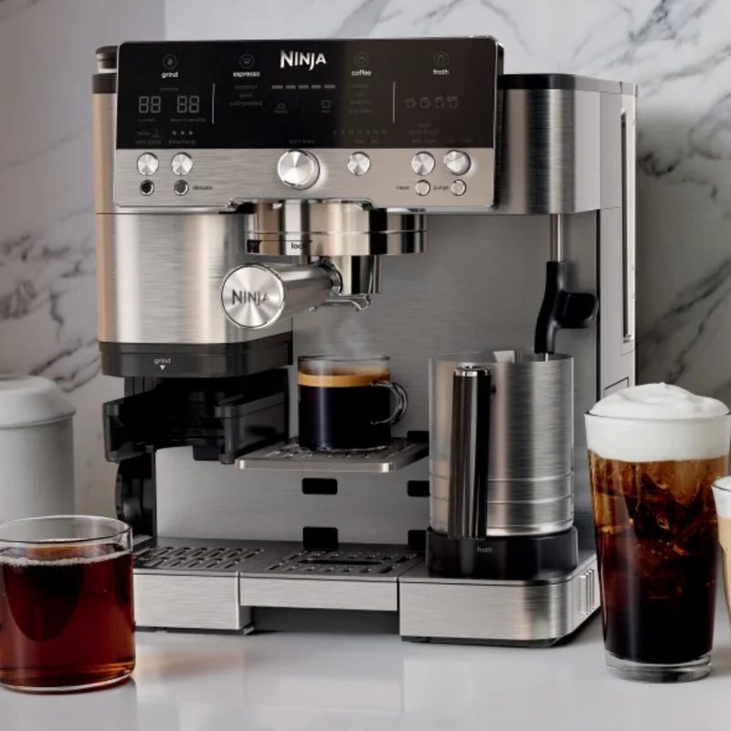 Three-in-one espresso, drip, and cold brew coffee machine by Ninja