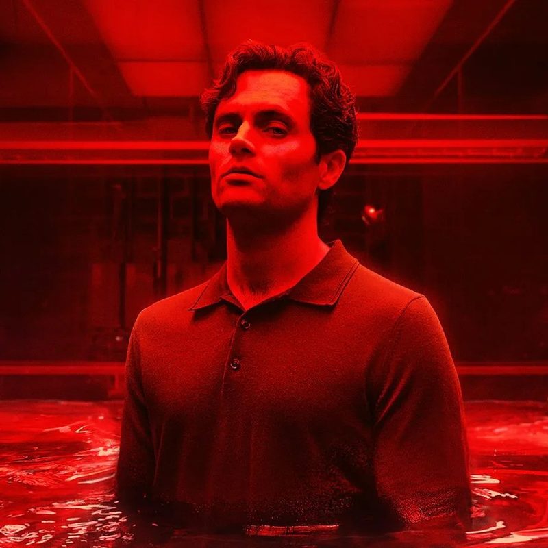 Penn Badgley looking ominous as Joe Goldberg