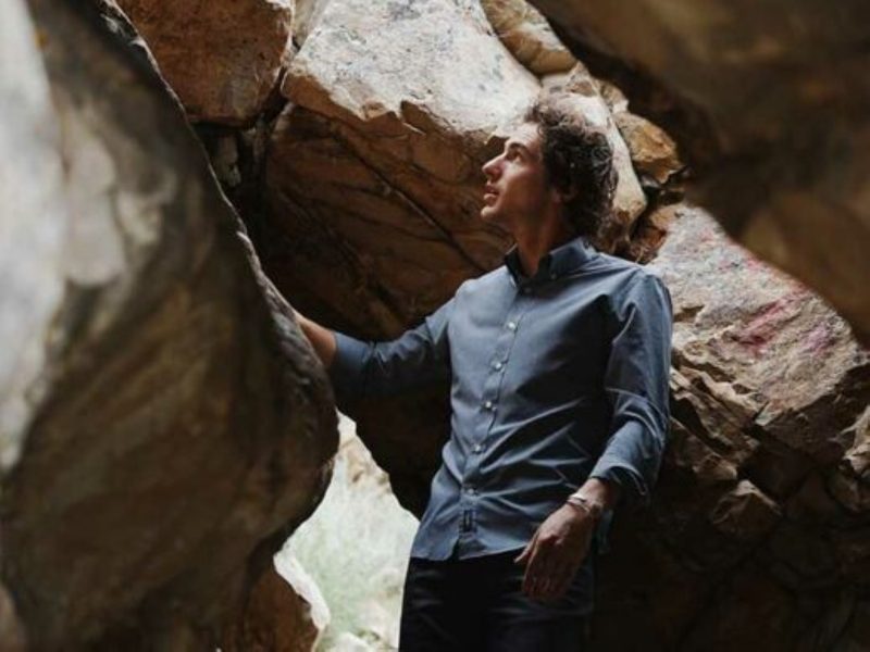 Woodies Performance Shirt in a cave