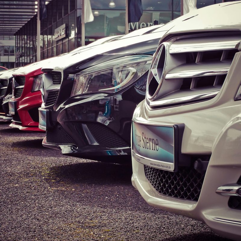 Cars in a row