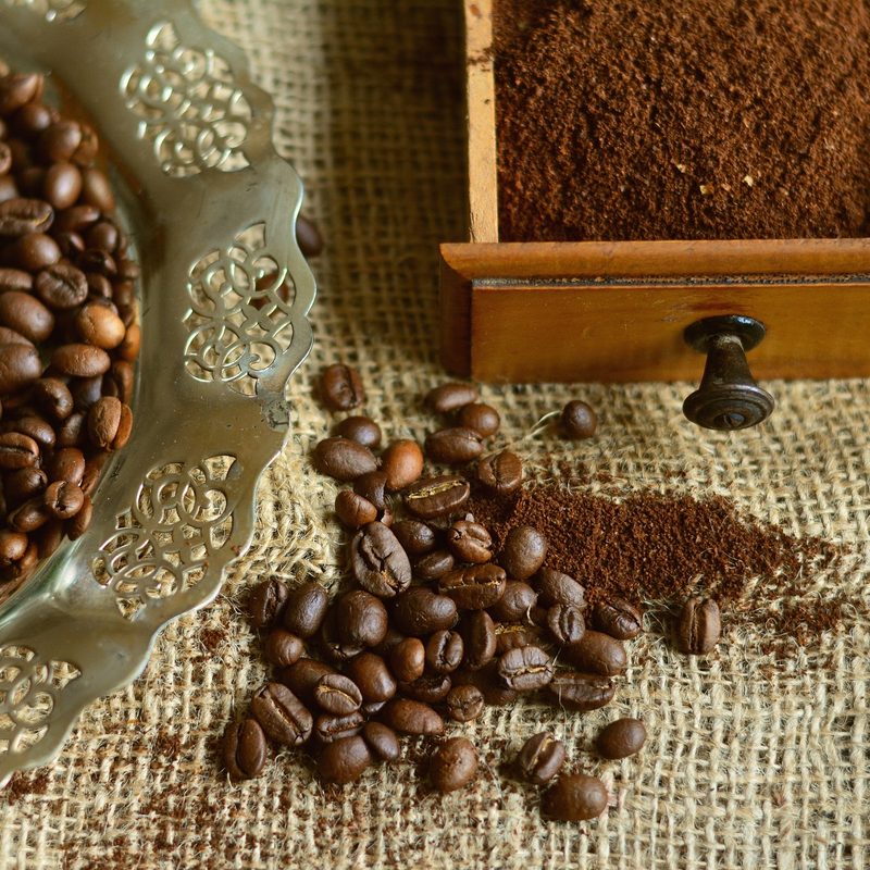 Whole beans and ground coffee