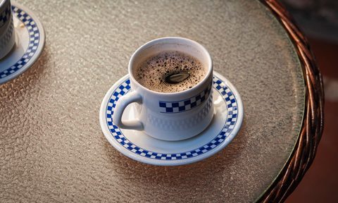 Coffee cup on a saucer