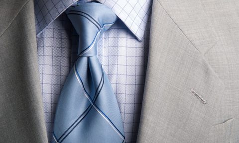 close-up shot of a half Windsor knot