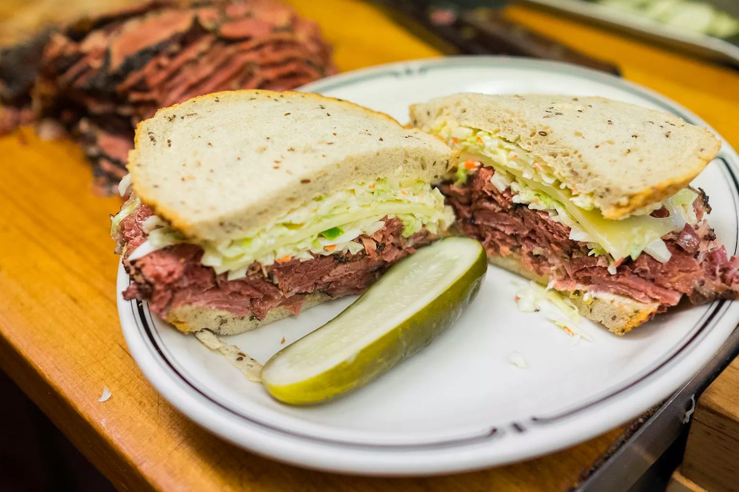 Langer's pastrami sandwich.