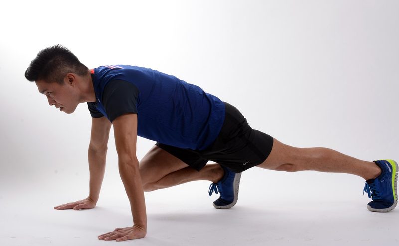 man mountain climber exercise workout military fitness