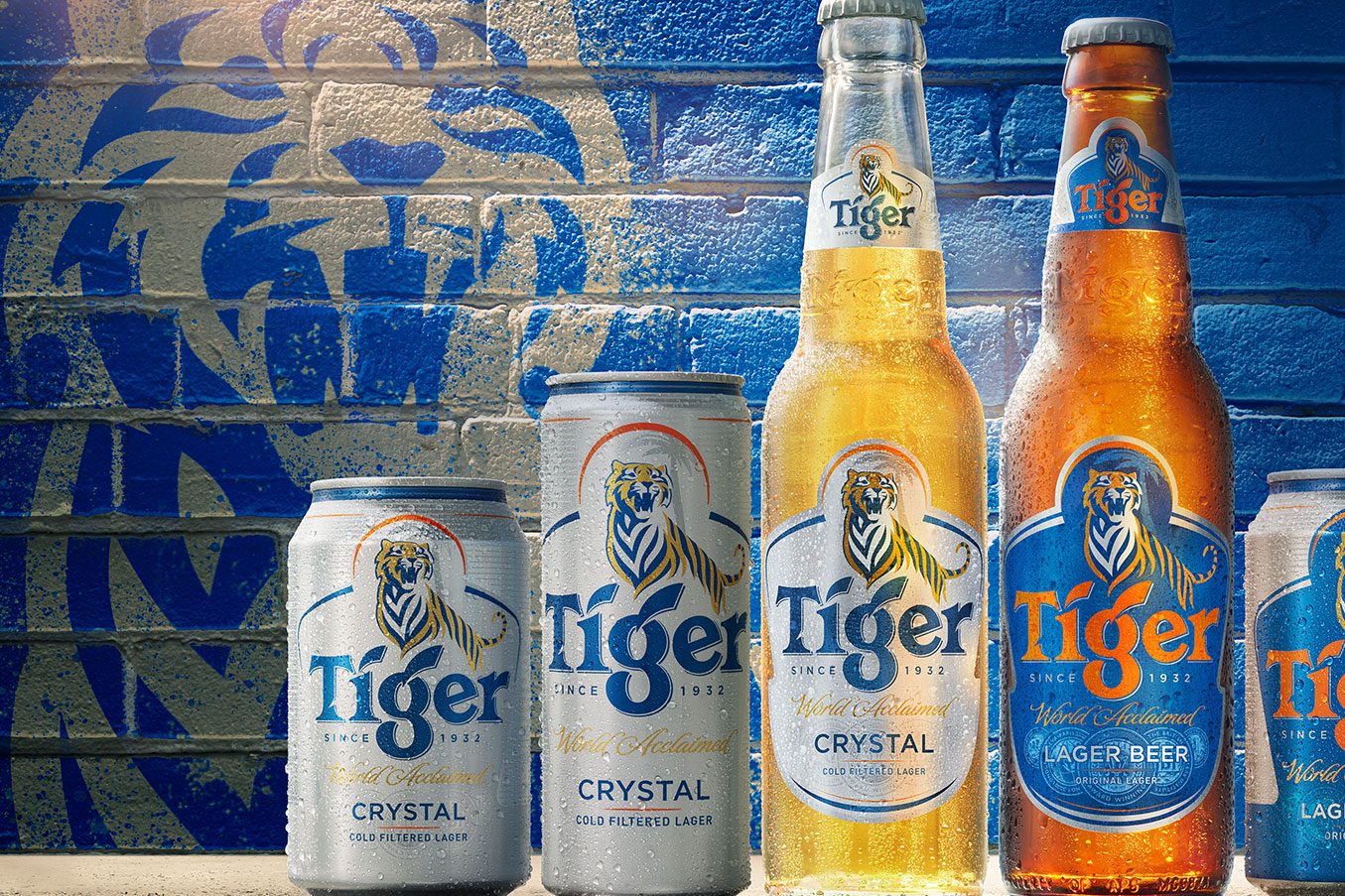 Tiger beer lineup.