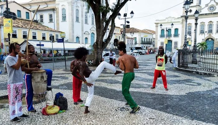 Capoeira on the streets of Salvador, Bahia