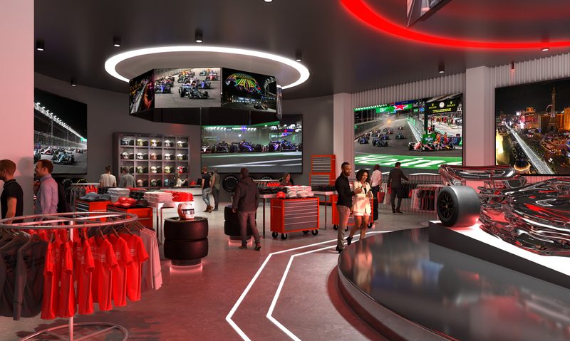 Grand Prix Plaza F1 Hub retail shop.