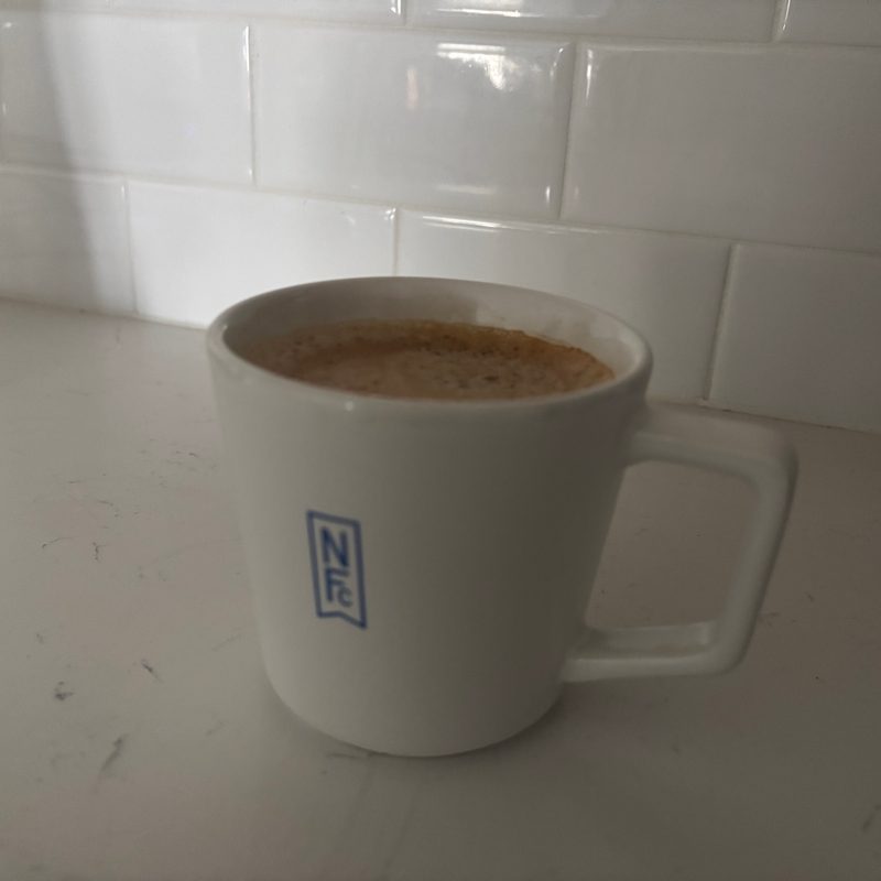 Cup of coffee with Nespresso