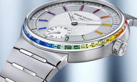 Louis Vuitton Tambour Platinum Rainbow