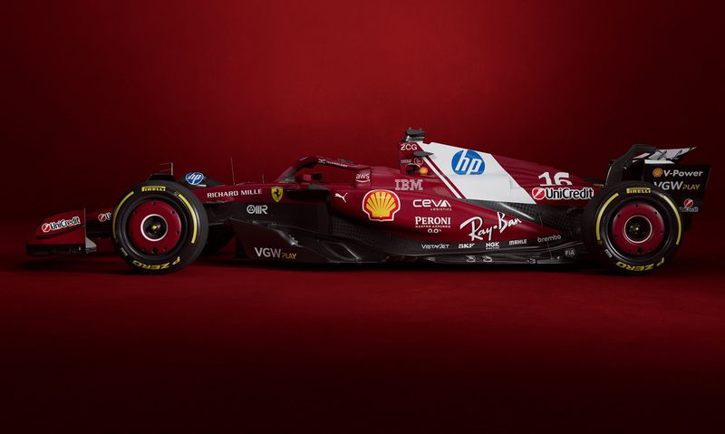 Scuderia Ferrari SF-25 left profile shot.