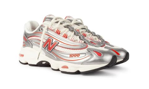 silver new balance sneakers