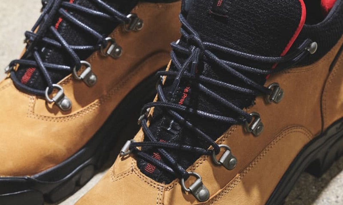 close up on laces of boot