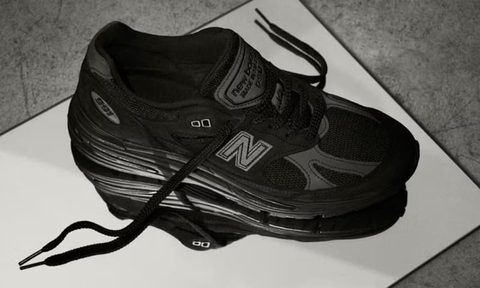 untied new balance on ground