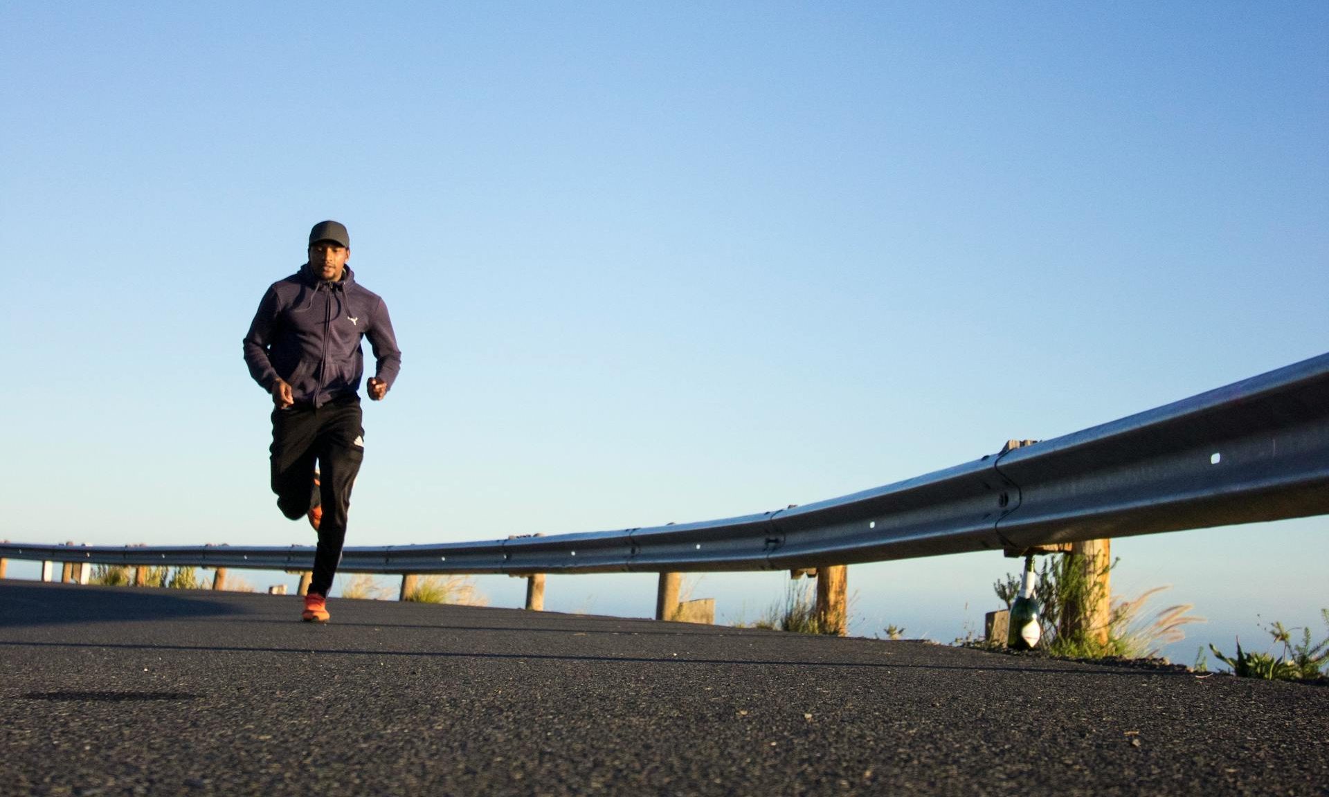 Man running outside