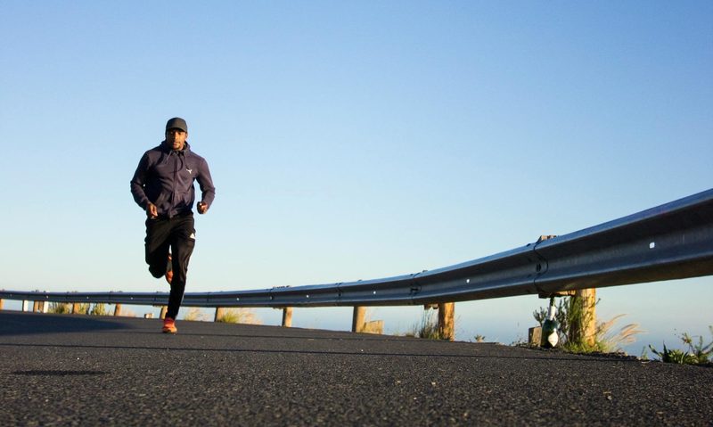 Man running outside