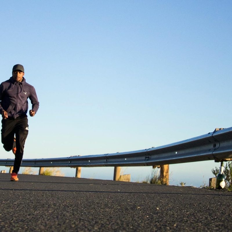 Man running outside