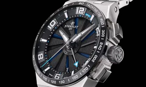 The Perrelet Turbine Chrono Neo in electric blue.