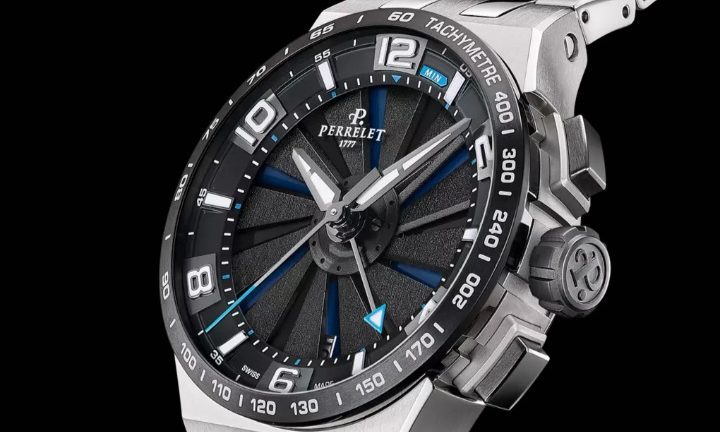 The Perrelet Turbine Chrono Neo in electric blue.