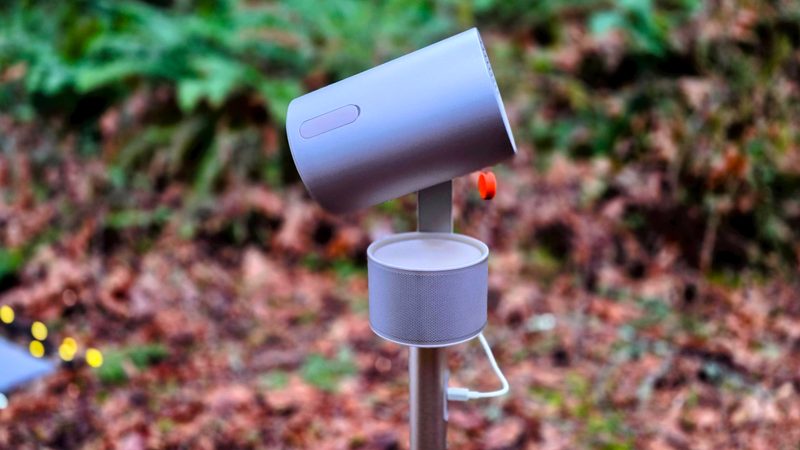 XGIMI projector in the woods