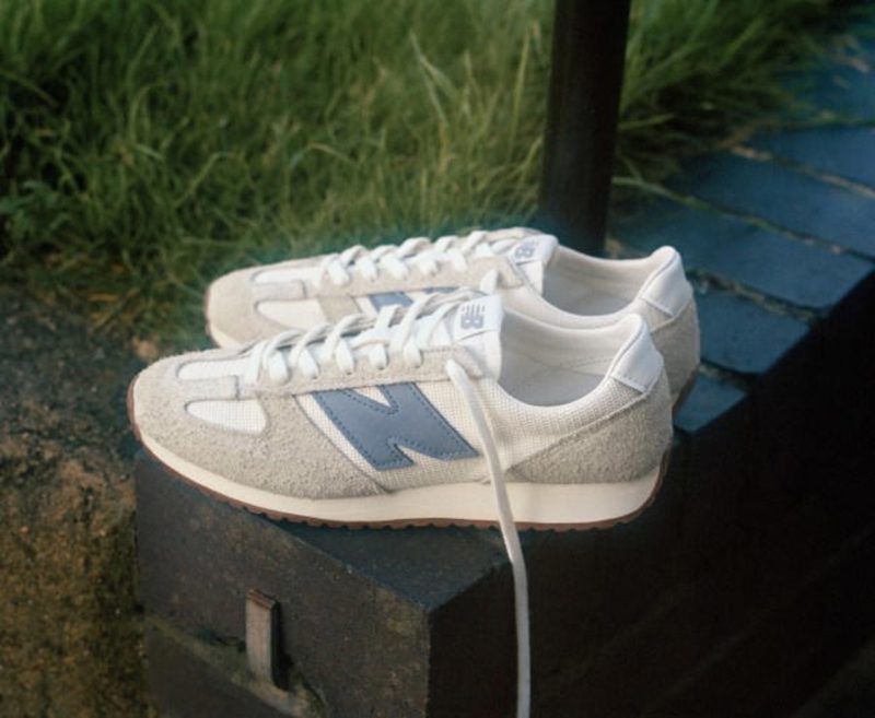 new balance sneaker on concrete