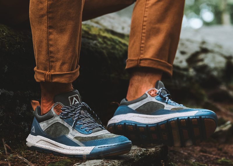 man wearing align sneakers
