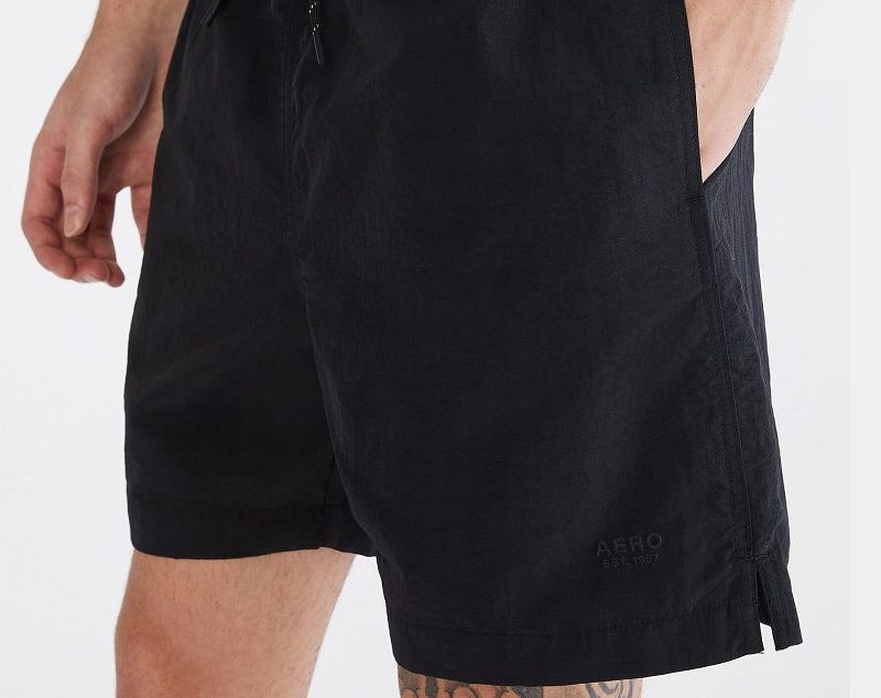 A model wearing the Aeropostale Kickback Jogger Shorts.