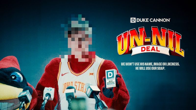 Duke Cannon mascot ad