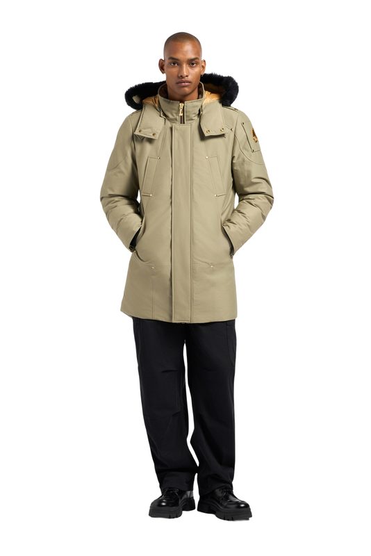 GOLD SERIES STAG LAKE PARKA (ON MODEL, SAGE W.BLACK SHEARLING)