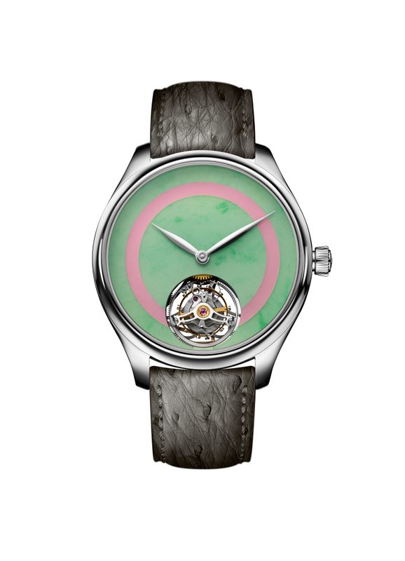 Endeavour Tourbillon in Burma Jade and Rose Opal