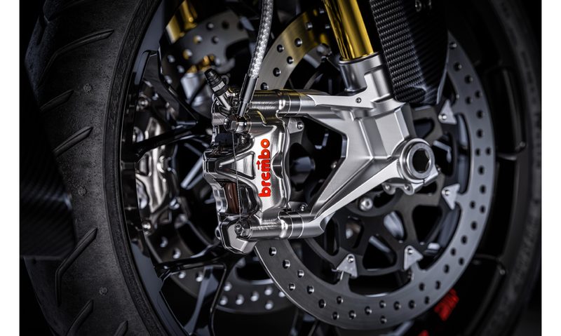 Harley-Davidson CVO Road Glide RR limited edition right side close shot of Brembo brakes.