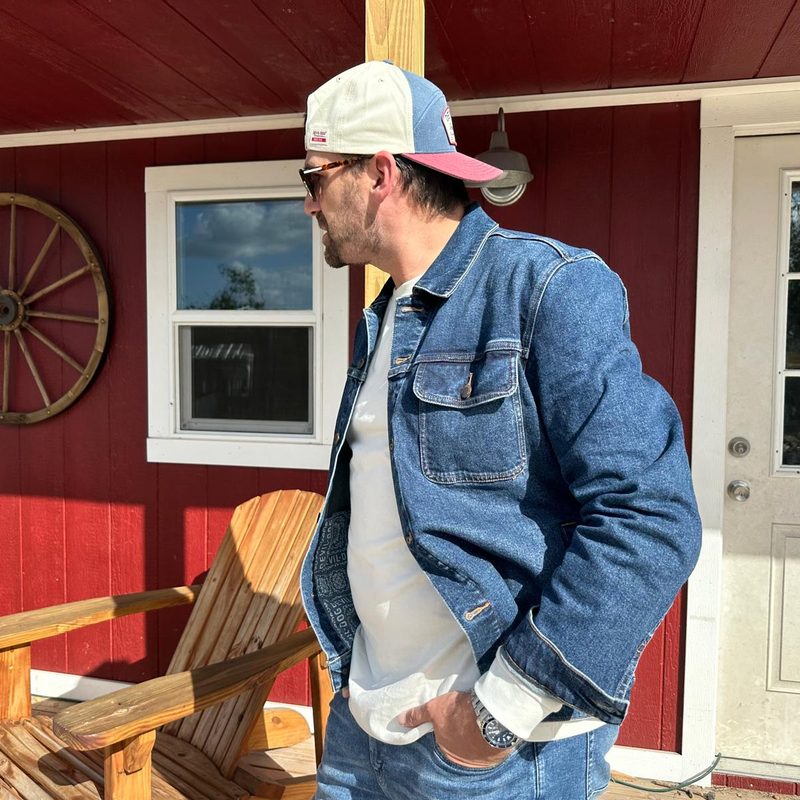 Man in denim jacket