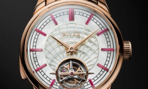 The Carillon Tourbillon Desert Rose in rose gold.