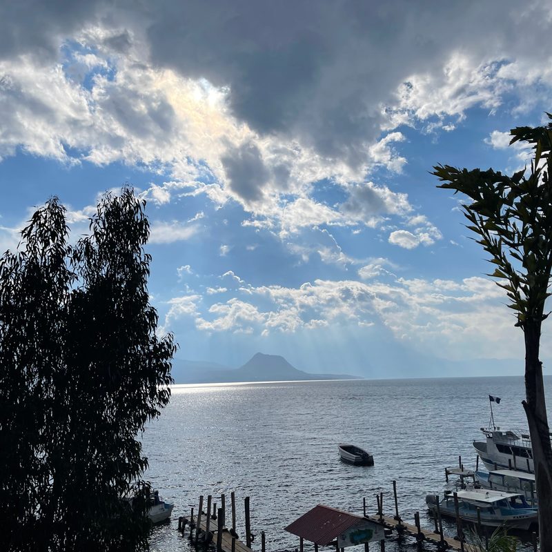 View of Lake Atitlan from Panajachel, Guatemala