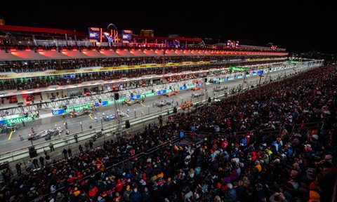 LVGP starting grid view in the East Harmon Zone from the Heineken Silver Main Grandstand.